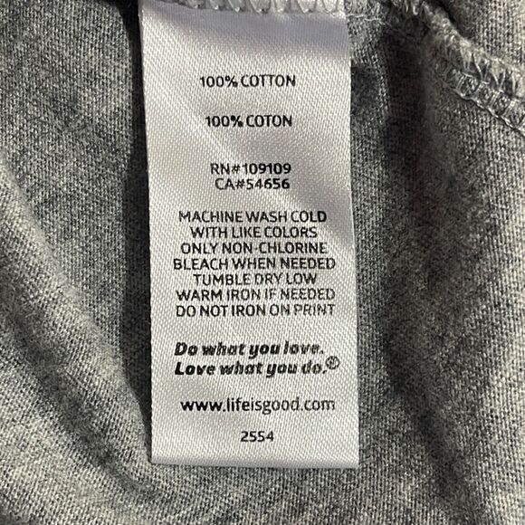 Life is Good Tee T-Shirt Mens Medium "Sunday Funday" Football‎ Short Sleeve Gray - Picture 5 of 7